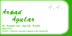 arpad agular business card